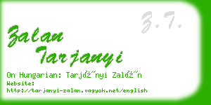 zalan tarjanyi business card